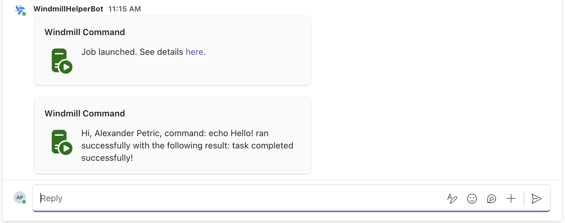 Use the Windmill command